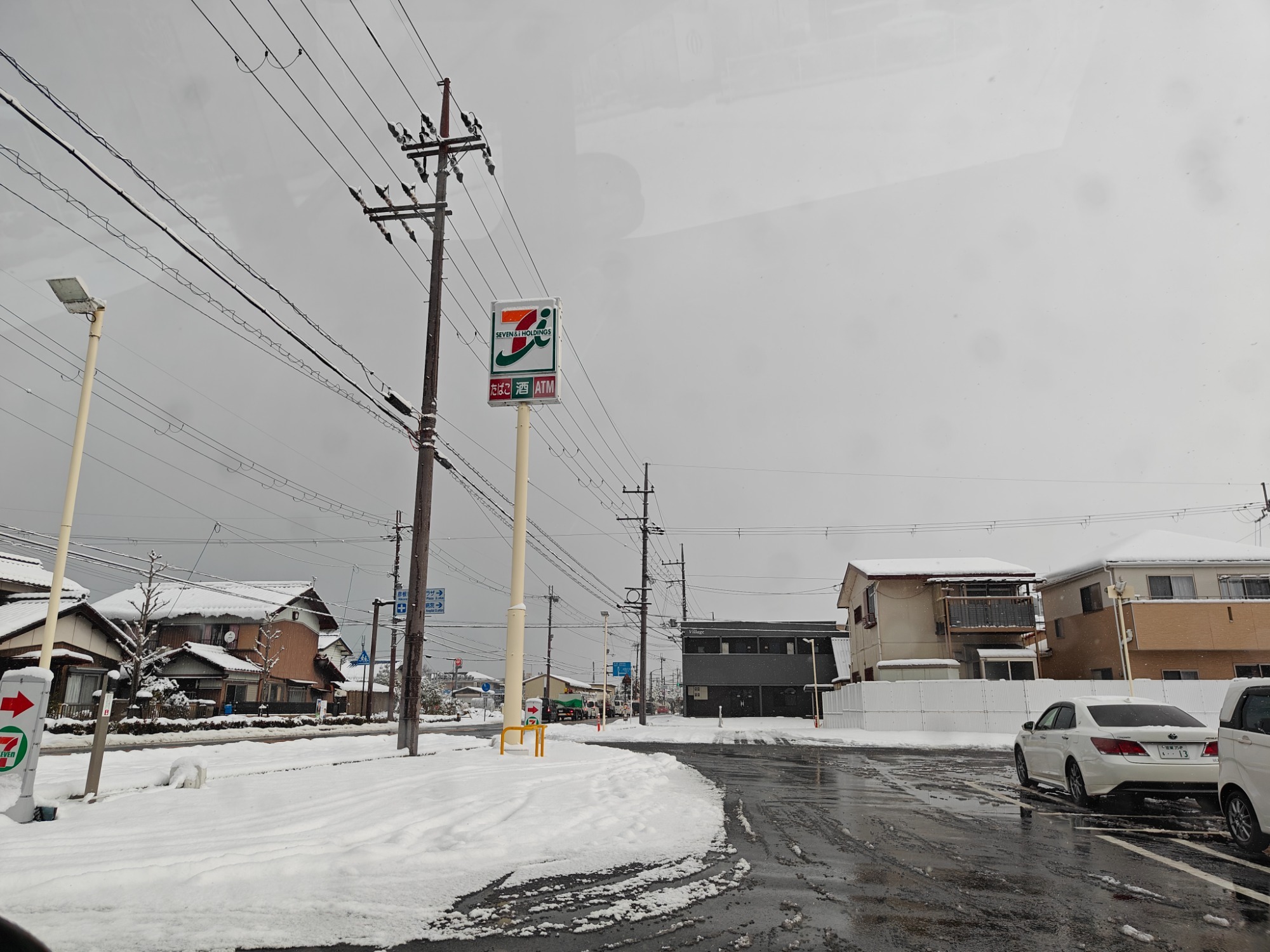 滋賀県一面を雪でしたの画像