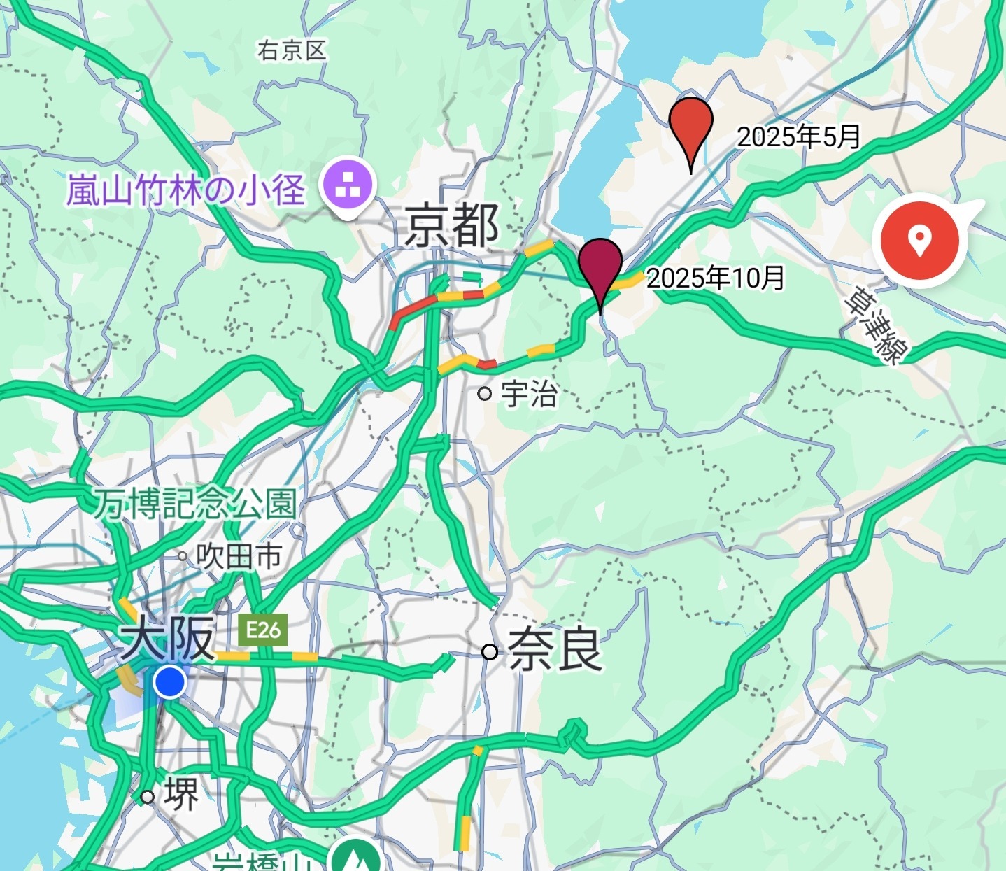 やっぱり京滋バイパス付近がの画像